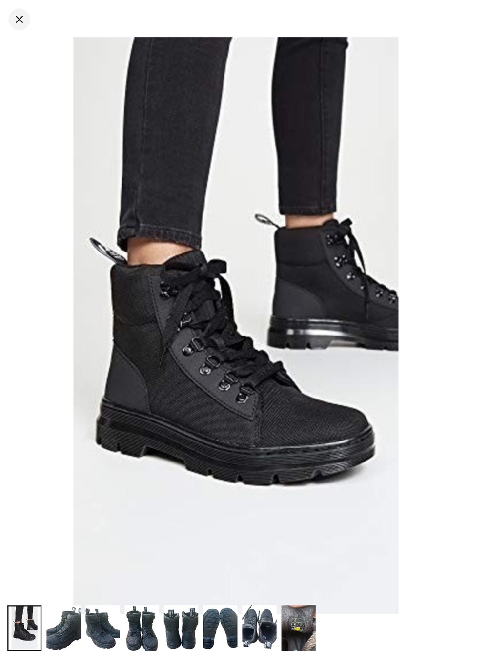 Dr martens Women's Black Lace-Up Combat Boots